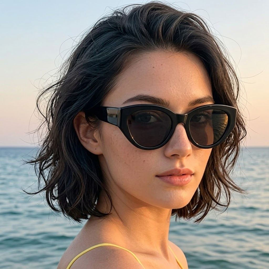 Sunglasses Cat Eye - แว่นกันแดดโพลาไรซ์ทรงแคทอายสำหรับผู้หญิงผู้ชาย กรอบคุณภาพสูง แบรนด์หรู ดีไซน์เนอร์ แว่นกันแดดสำหรับกิจกรรมกลางแจ้ง อุปกรณ์เสริมสำหรับการเดินทาง