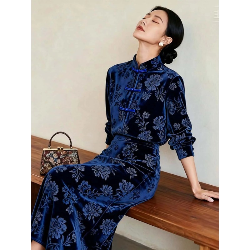 ชุดเซ็ตสองชิ้นสำหรับผู้หญิง สไ - Midi Skirt Floral บทวิจารณ์และราคา