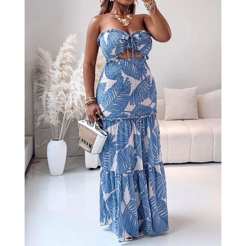 ชุดเดรสยาวสำหรับผู้หญิง CHICME - Maxi Dress Halter บทวิจารณ์และราคา