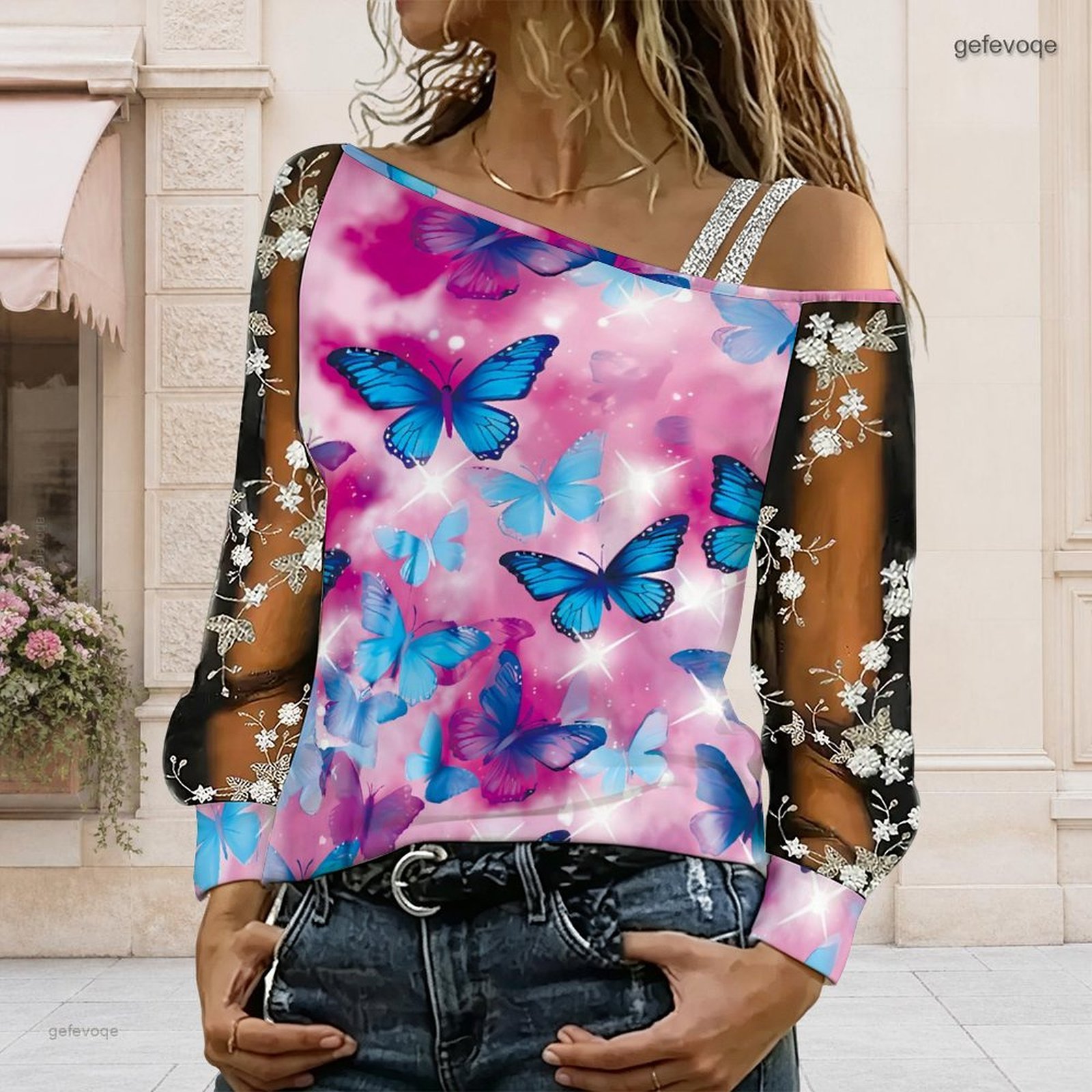 เสื้อผู้หญิงเปิดไหล่ ทรงไม่สมม - Blouse Off Shoulder บทวิจารณ์และราคา