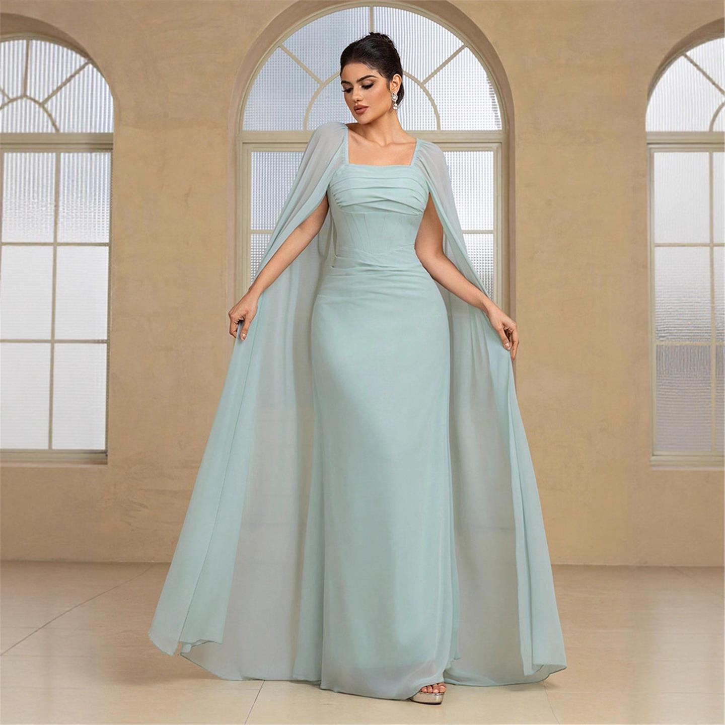 ชุดราตรียาวหรูหรา สีพื้น KY211 - Linen Dress Wrap บทวิจารณ์และราคา