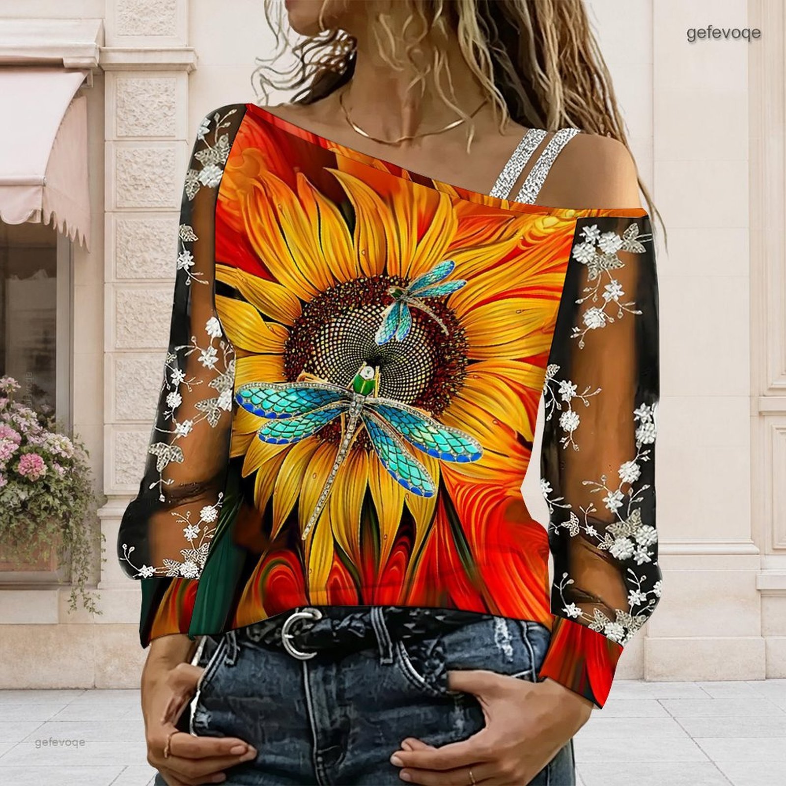 เสื้อผู้หญิงเปิดไหล่ ทรงไม่สมม - Blouse Off Shoulder บทวิจารณ์และราคา